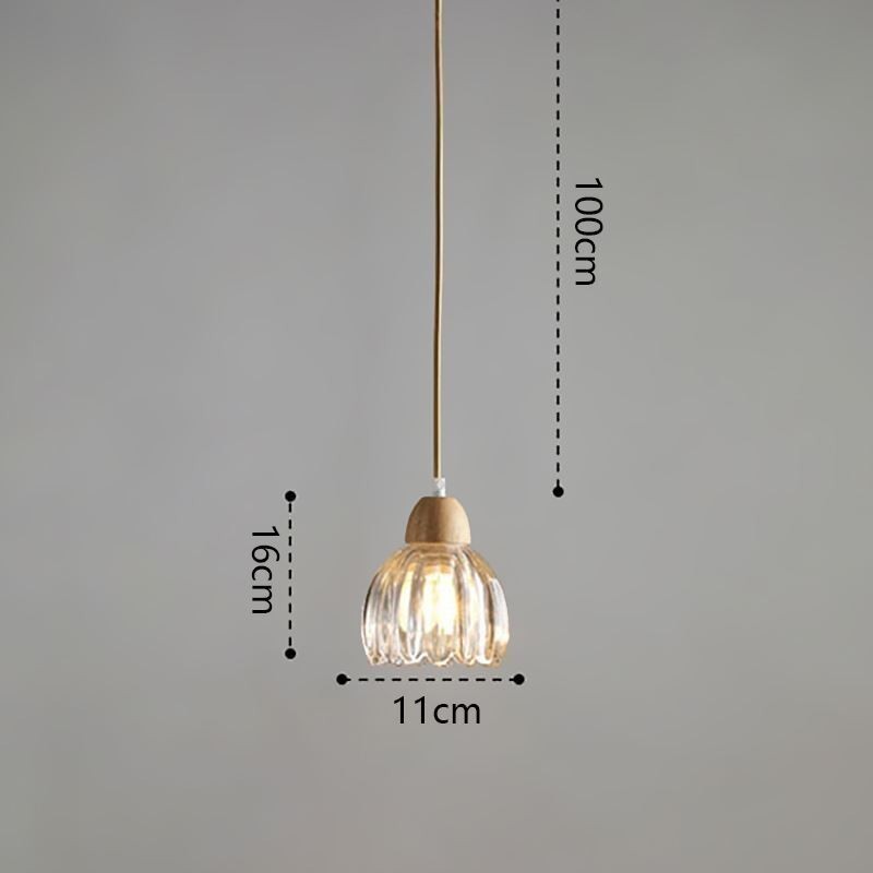 Glas Pendelleuchte Retro Pastoralen Stil Insel Deckenleuchte Gummi Holz Dekorative Lampe
