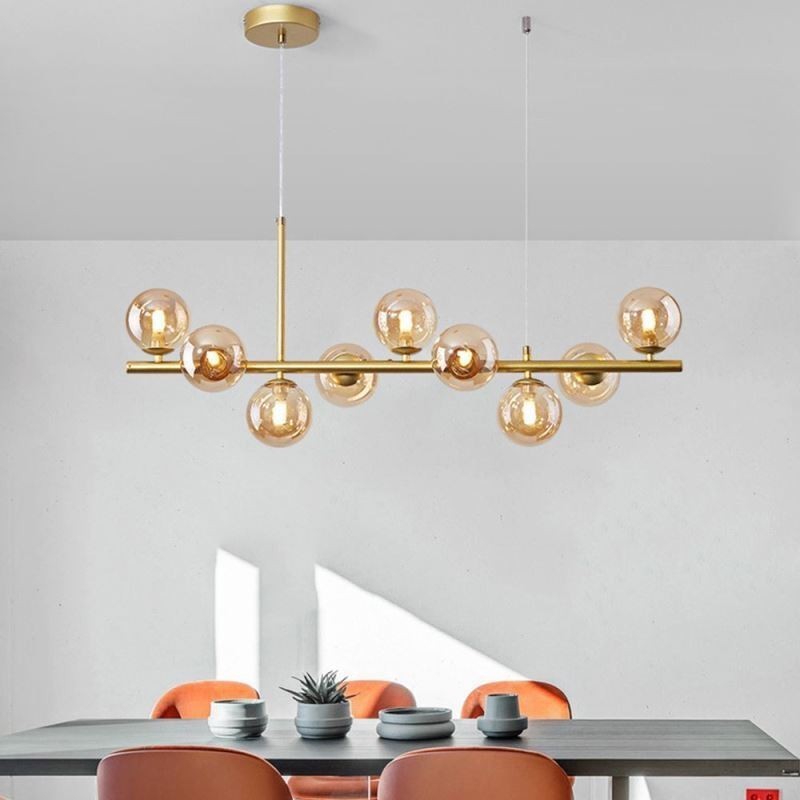 Pendelleuchte Moderne einfache magische Bohnen Molekular Schmiedeeisen Glas Deckenleuchte