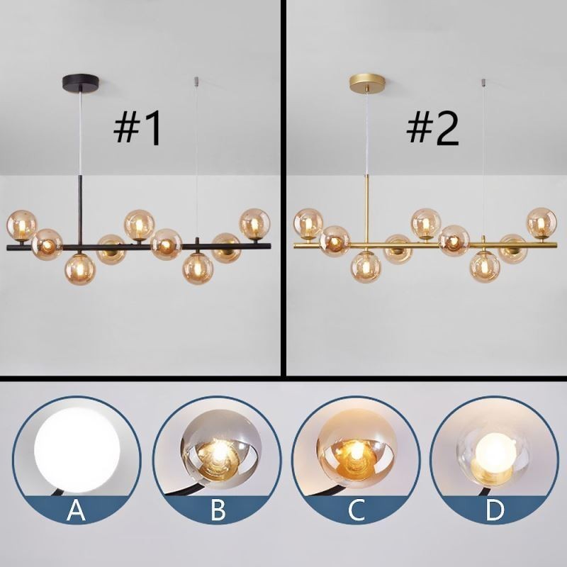 Pendelleuchte Moderne einfache magische Bohnen Molekular Schmiedeeisen Glas Deckenleuchte