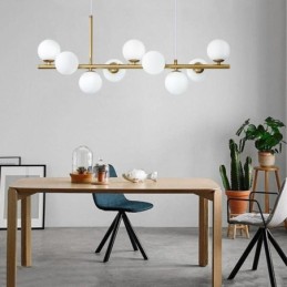 Pendelleuchte Moderne einfache magische Bohnen Molekular Schmiedeeisen Glas Deckenleuchte