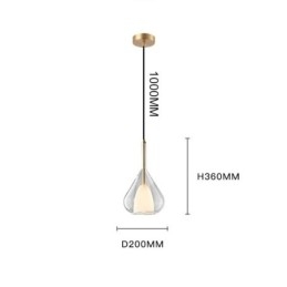 Pendelleuchte Moderne minimalistische Doppelglas-Deckenleuchten