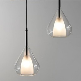Pendelleuchte Moderne minimalistische Doppelglas-Deckenleuchten
