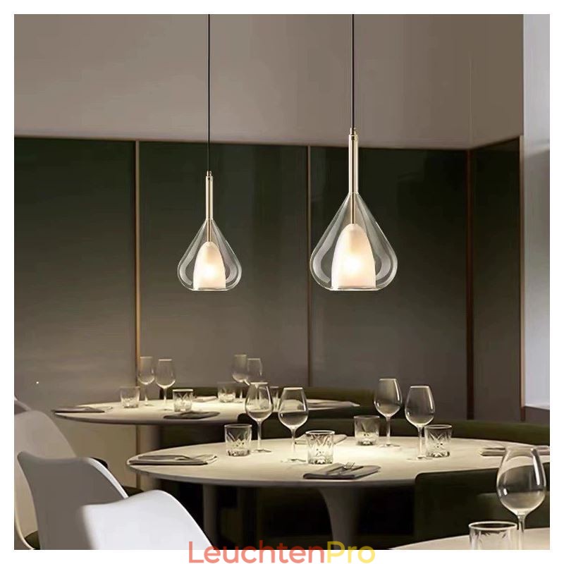 Pendelleuchte Moderne minimalistische Doppelglas-Deckenleuchten