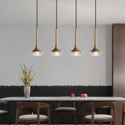 Moderne Pendelleuchte aus Glas, Deckenleuchte aus Schmiedeeisenglas