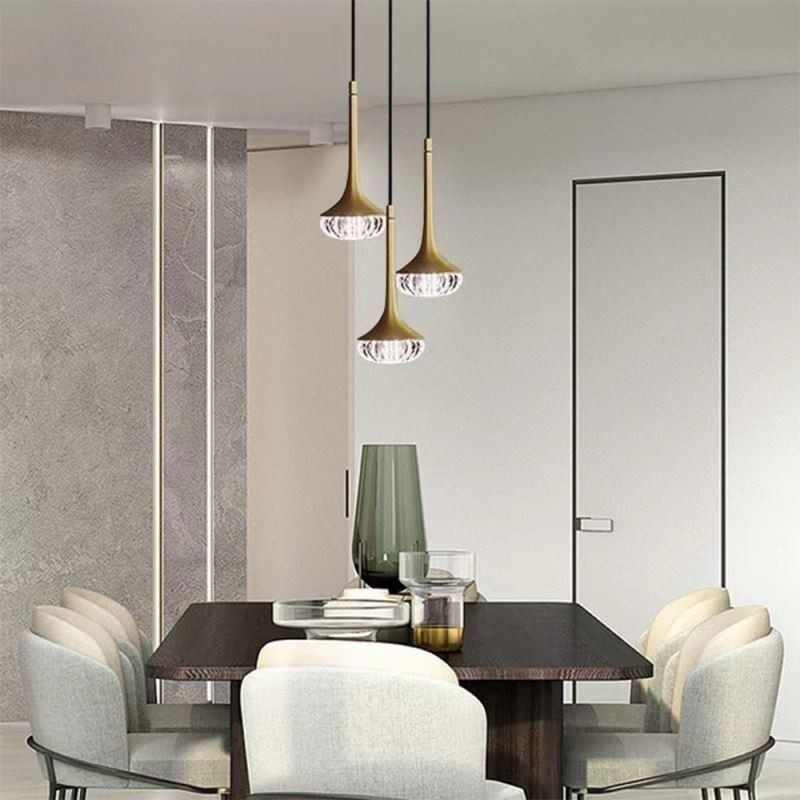 Moderne Pendelleuchte aus Glas, Deckenleuchte aus Schmiedeeisenglas