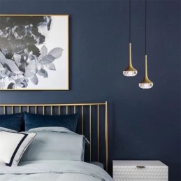 Moderne Pendelleuchte aus Glas, Deckenleuchte aus Schmiedeeisenglas