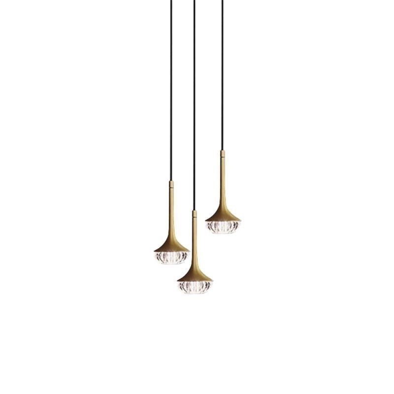 Moderne Pendelleuchte aus Glas, Deckenleuchte aus Schmiedeeisenglas