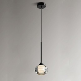 Einfache Glas Pendelleuchte Schwarz Dekorative Deckenleuchten