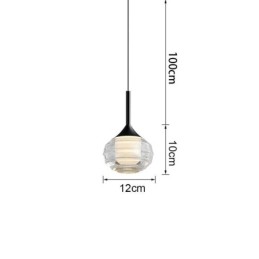 Einfache Glas Pendelleuchte Schwarz Dekorative Deckenleuchten