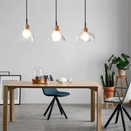 Moderne einfache Pendelleuchte wasserdurchlässiges Glas 3 Deckenleuchte Nachttischlampe