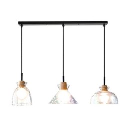 Moderne einfache Pendelleuchte wasserdurchlässiges Glas 3 Deckenleuchte Nachttischlampe