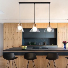 Moderne einfache Pendelleuchte wasserdurchlässiges Glas 3 Deckenleuchte Nachttischlampe