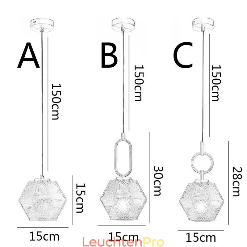Moderne Pendelleuchte aus Glas für Zuhause, kreative Pendelleuchte