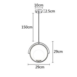 Glaskugel Pendelleuchte Dekor Home Hängelampe