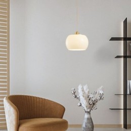 Moderne Glas Pendelleuchte Kürbis Design Pendelleuchte