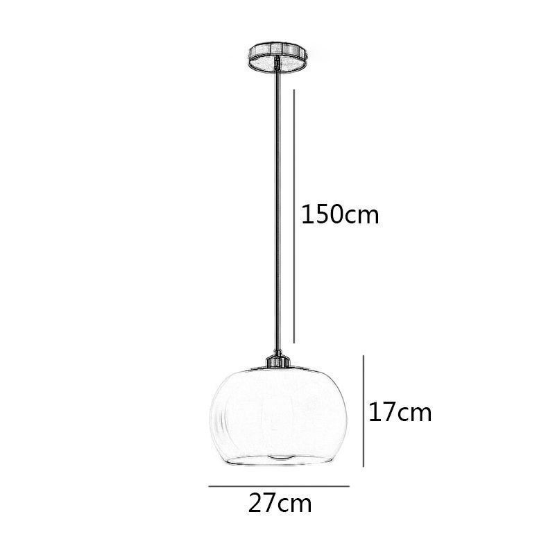 Moderne Glas Pendelleuchte Kürbis Design Pendelleuchte