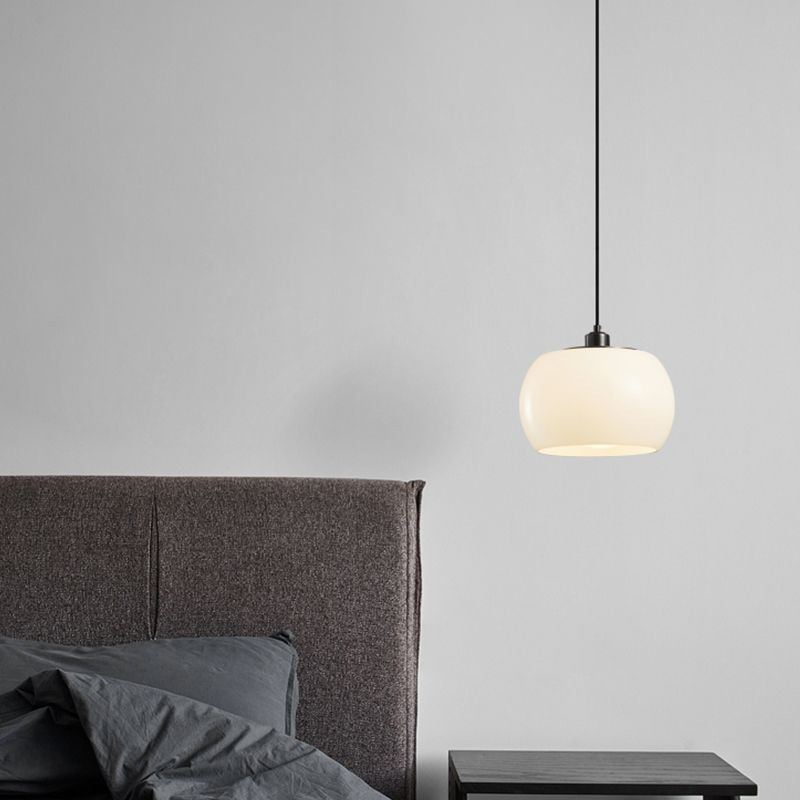 Moderne Glas Pendelleuchte Kürbis Design Pendelleuchte