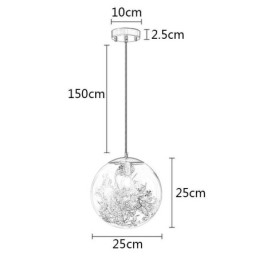 Glaskugel Pendelleuchte Blätter Weihnachten Hängebeleuchtung