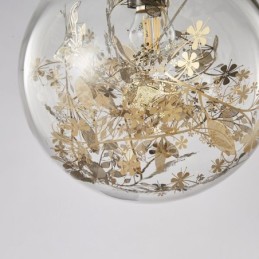 Glaskugel Pendelleuchte Blätter Weihnachten Hängebeleuchtung
