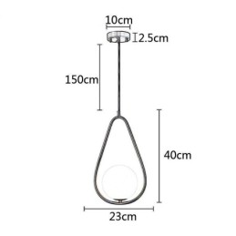 Moderne Globus Pendelleuchte Glas Wassertropfen Pendelleuchte