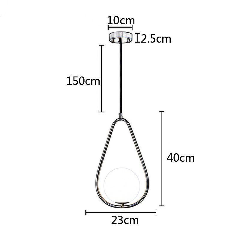 Moderne Globus Pendelleuchte Glas Wassertropfen Pendelleuchte