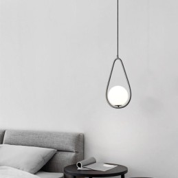 Moderne Globus Pendelleuchte Glas Wassertropfen Pendelleuchte