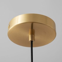 Pendelleuchte aus gebürstetem Gold mit einem Kopf