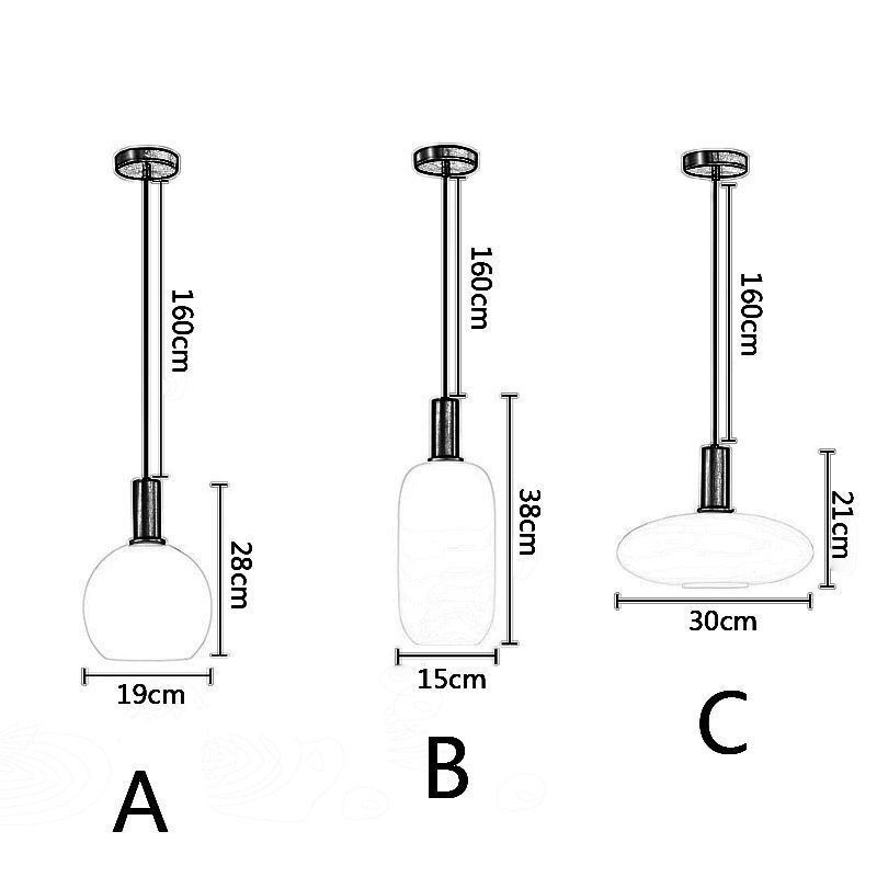 Moderne einfache Pendelleuchte Glas Pendelleuchte