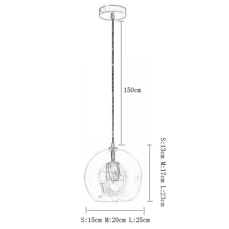 Moderne Pendelleuchte aus Glas mit Einzelkopf