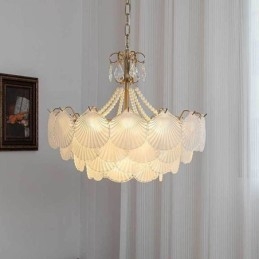 Europäische Glas Pendelleuchte Postmoderne Jakobsmuschel Hängeleuchte