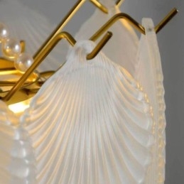 Europäische Glas Pendelleuchte Postmoderne Jakobsmuschel Hängeleuchte