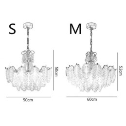 Elegante Glas-Pendelleuchte Blatt-Hängeleuchte