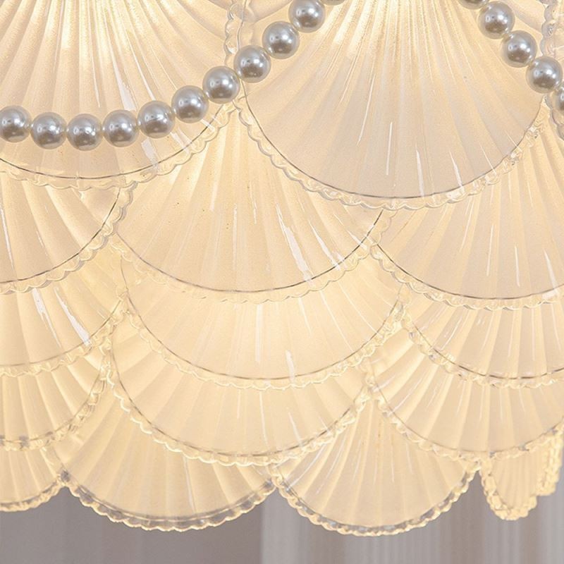 Europäische Glaspendelleuchte Elegante Jakobsmuschel-Hängeleuchte