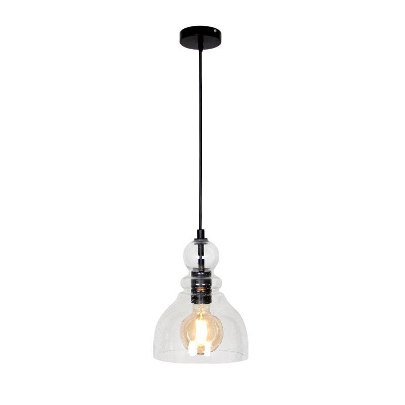 Moderne Eisen Pendelleuchte Kürbis Glas Hängeleuchte
