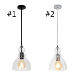 Moderne Eisen Pendelleuchte Kürbis Glas Hängeleuchte