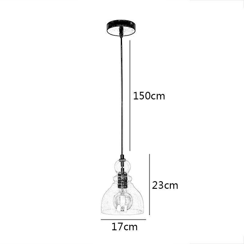 Moderne Eisen Pendelleuchte Kürbis Glas Hängeleuchte