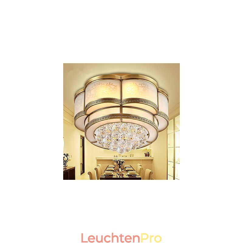 Traditionelle klassische rustikale Lodge Kristall Messing Metall Unterputz