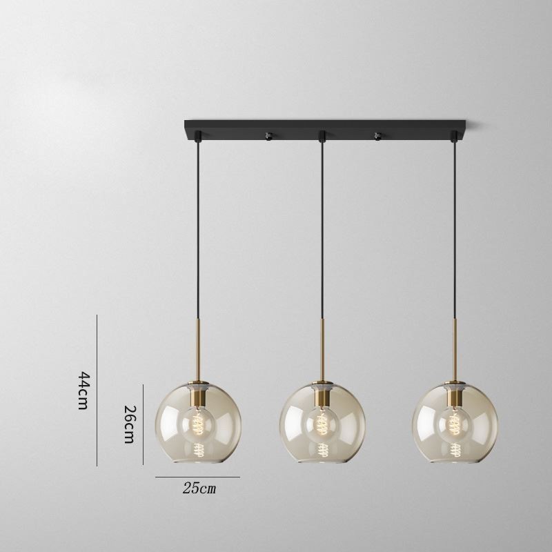 3 Licht Glas Pendelleuchte Klassische Cluster Hängende Beleuchtungskörper Cafe
