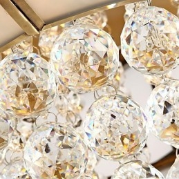 Traditionelle klassische rustikale Lodge Kristall Messing Metall Unterputz