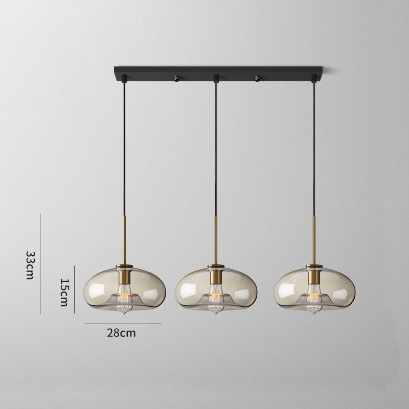 3 Licht Glas Pendelleuchte Klassische Cluster Hängende Beleuchtungskörper Cafe
