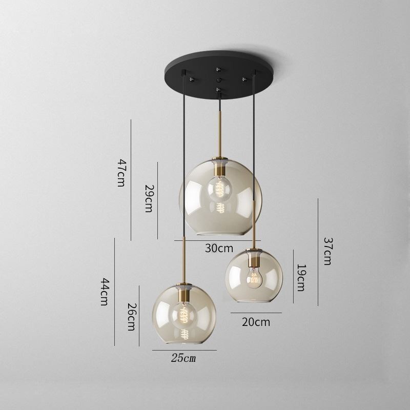 3 Licht Glas Pendelleuchte Klassische Cluster Hängende Beleuchtungskörper Cafe