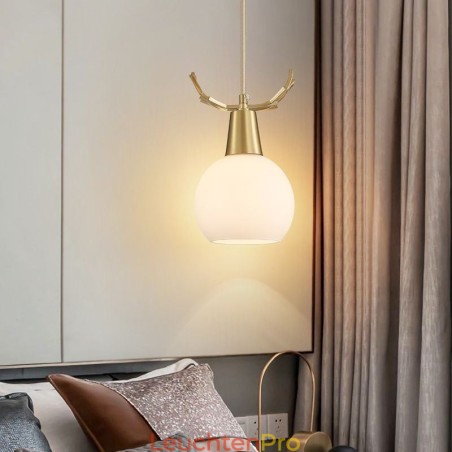Moderne einfache Kupfer Pendelleuchte Geweih Hängeleuchte Moderne einfache Kupfer Pendelleuchte Geweih Hängeleuchte
