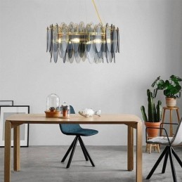 Zeitgenössische, elegante Pendelleuchte aus Glas