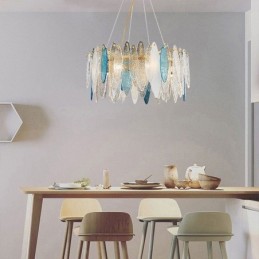 Zeitgenössische, elegante Pendelleuchte aus Glas