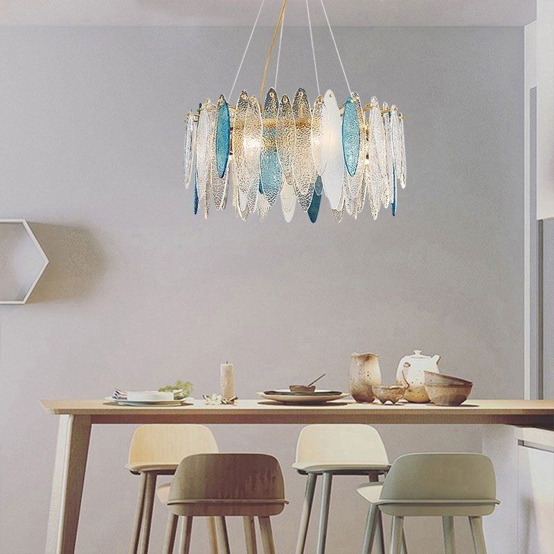 Zeitgenössische, elegante Pendelleuchte aus Glas