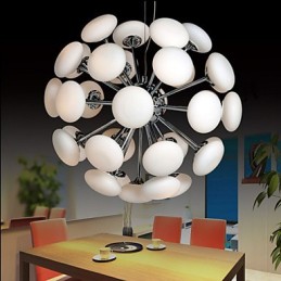 Moderne Yestaurant-Lampe, einfache kreisförmige Pendelleuchte aus Glas im europäischen Stil