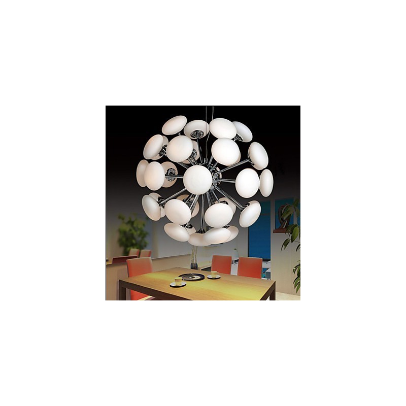 Moderne Yestaurant-Lampe, einfache kreisförmige Pendelleuchte aus Glas im europäischen Stil