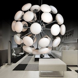 Moderne Yestaurant-Lampe, einfache kreisförmige Pendelleuchte aus Glas im europäischen Stil