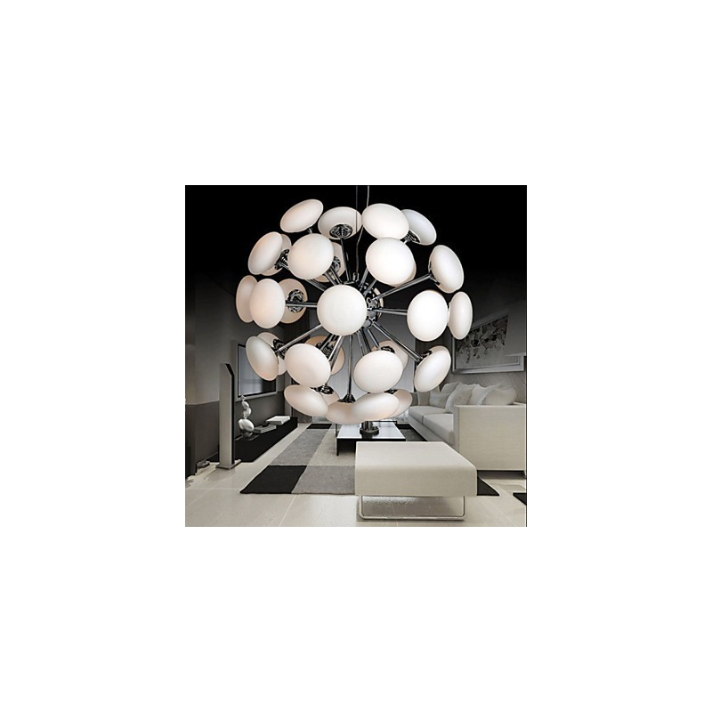 Moderne Yestaurant-Lampe, einfache kreisförmige Pendelleuchte aus Glas im europäischen Stil
