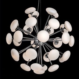 Moderne Yestaurant-Lampe, einfache kreisförmige Pendelleuchte aus Glas im europäischen Stil
